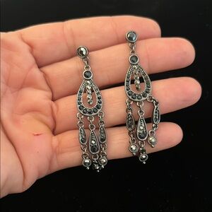Elegant Black Dangle Earrings